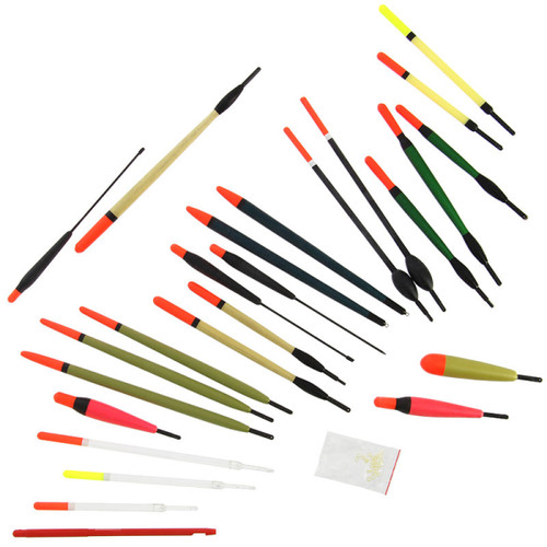 Fishing 24pc floats - floats, mixed